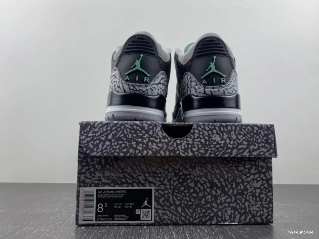 HYPE Jordan Green Glow 3 CT8532-031 Air 0717